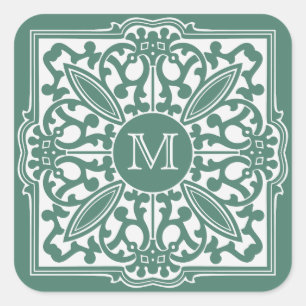 YOUR MONOGRAM in decorative frame custom stickers