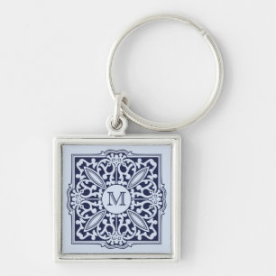 YOUR MONOGRAM in decorative frame key chain