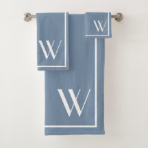 Your monogram in faded denim colour