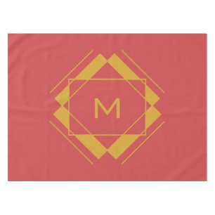 Your Monogram in Geometric Pattern table cloth