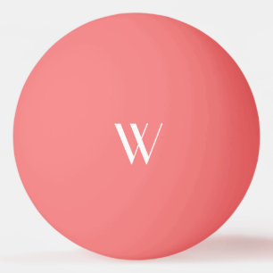 Your monogram in pink ping pong ball