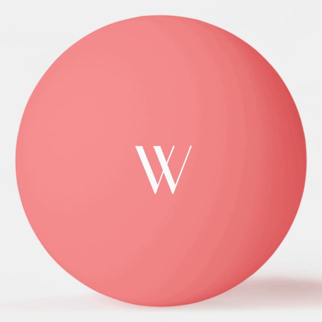 Your monogram in pink ping pong ball (Front)