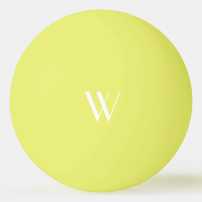 Your monogram in yellow ping pong ball (Front)