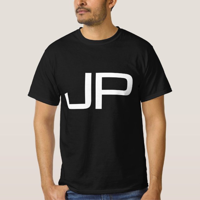 Your Monogram Initial Mens Modern Double Sided T-Shirt (Front)