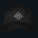 Your Monogram Personalised  Embroidered Hat<br><div class="desc">Embroidered monogrammed customisable cap easy to Personalise with your own custom monogram for FREE .. from Ricaso</div>