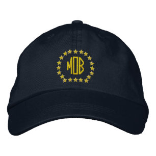 Your Monogram Up to 3 Letters Stars Embroidery Embroidered Hat