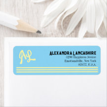 Your Monogrammed Labels - Multicoloured