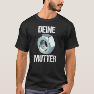 Your Mudda Motif Word Game With Screws T-Shirt