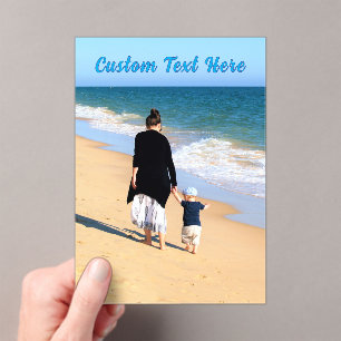 Your Mum Photo Mother's Day Card with Custom Text Acrylic Invitations