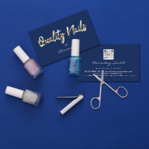 Your Nail Salon’s Brand with Quality Nails Script Business Card