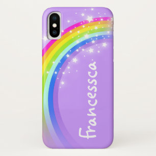 Your name (10 letter) rainbow violet iphone case
