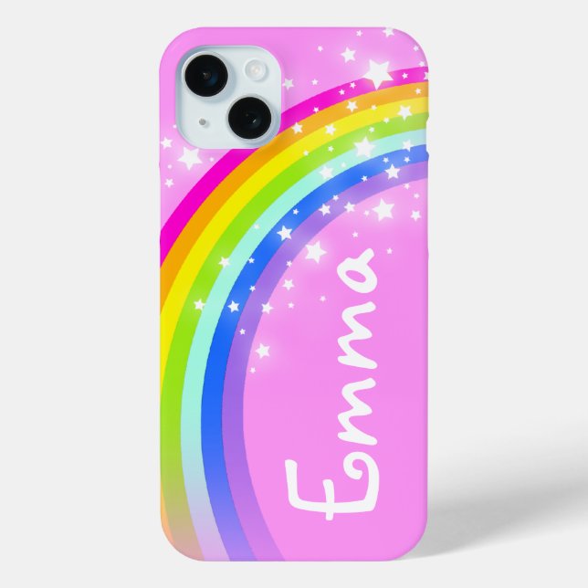 Your name 4 letter rainbow light pink  Case-Mate iPhone case (Back)