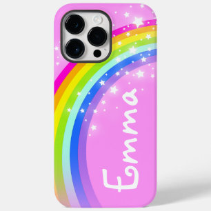 Your name 4 letter rainbow light pink iphone case