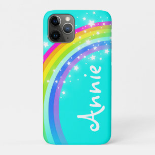"Your name" (5 letter) rainbow aqua ipod case