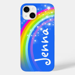 Your name 5 letter rainbow blue Case-Mate iPhone 14 case
