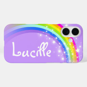 Your name (6-7 letter) rainbow violet iphone case