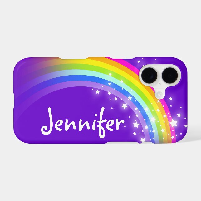 Your name 8 letter rainbow purple iphone case (Back (Horizontal))