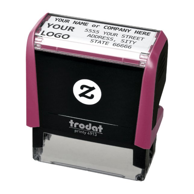 Your Name Address Logo Stamp - Custom Font / Colou (Product)