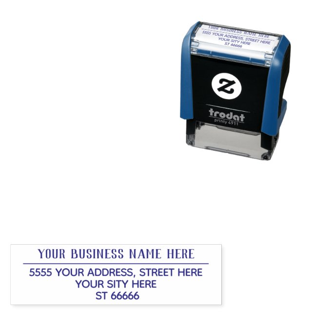 Your Name Address Self-inking Stamp Example (In Situ)
