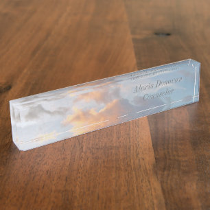 "YOUR NAME AMONG THE CLOUDS" NAMEPLATE