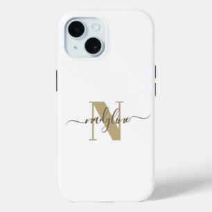 Your Name and Name First letter personalise iPhone 15 Case