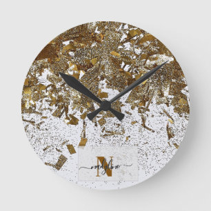 Your Name and Name First letter personalise Round Clock