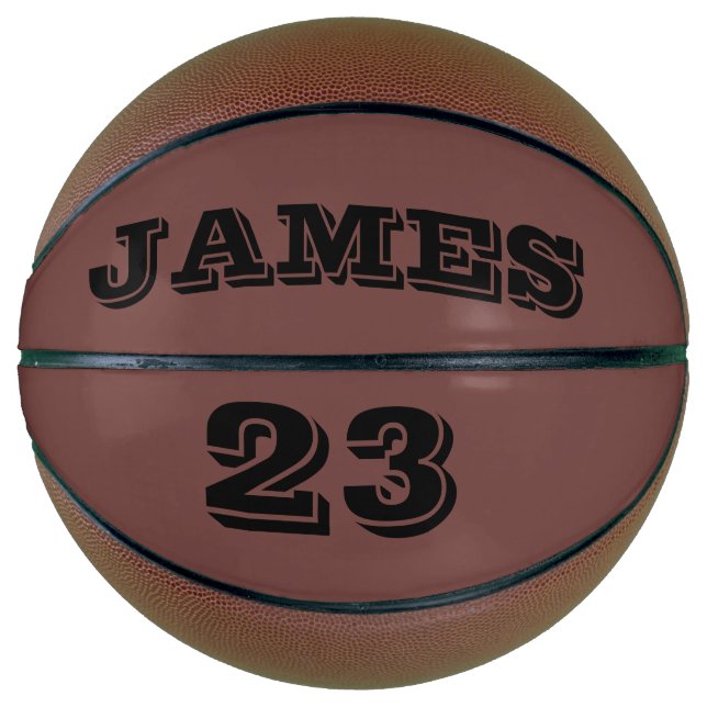 Your Name and Number Personalised Basketball (Front)