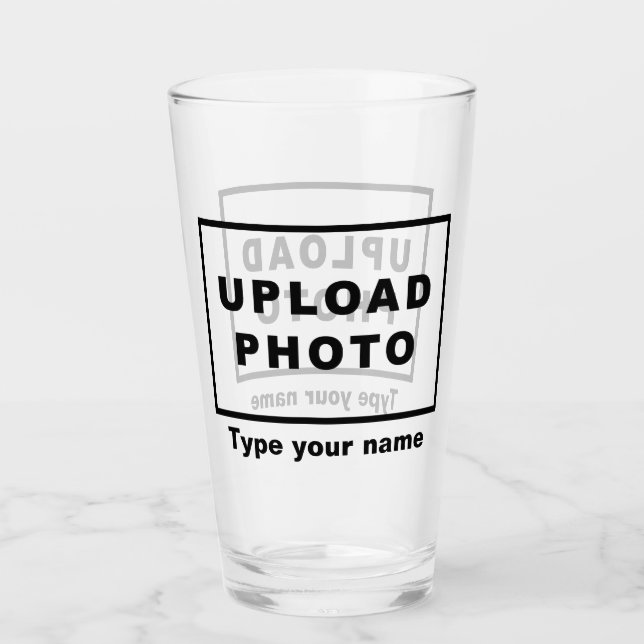 Your Name and Photo on Glass Cup (Front)