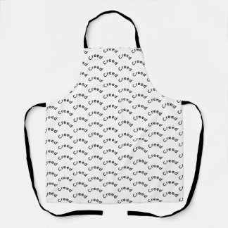 Your name Apron in Black and White