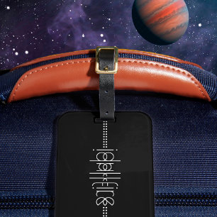Your Name as Alien Glyphs Black Luggage Tag