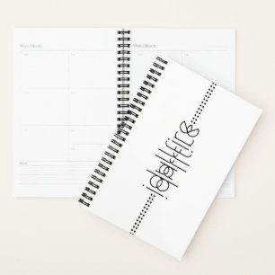 Your Name as Alien Glyphs Unique White Planner