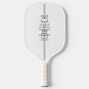 Your Name as Alien Glyphs White Pickleball Paddle