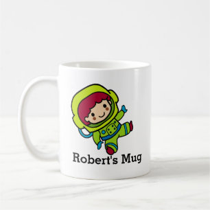 Your Name Astronaut Boy in Spacesuit Coffee Mug