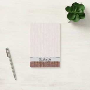 Your Name - Barn Wall Made of Old Wooden Planks Post-it Notes