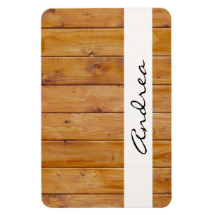 Your Name - Barn Wall, Wooden Barks, Boards Magnet