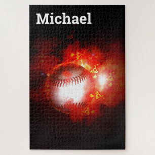 Your Name Baseball - Sports Art Jigsaw Puzzle