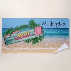 Your Name Beach Towel