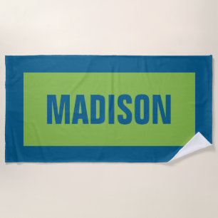YOUR NAME beach towel