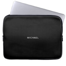 Your Name Black Laptop Bag
