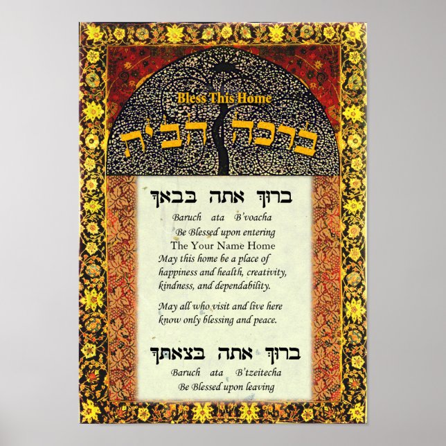 Your Name Blessing for the Home Poster (Front)