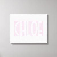 Your Name | Bold White Text on Light Pink
