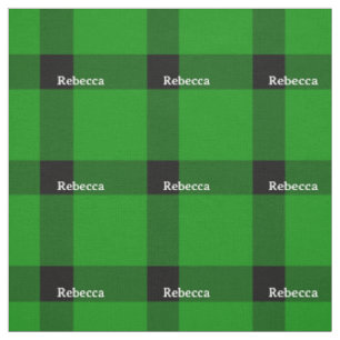 Your Name Buffalo Plaid Fabric