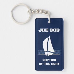 (Your Name) Captain of the Boat Key Ring