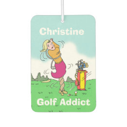 Your Name Choice. Golf Addict Car Air Freshener