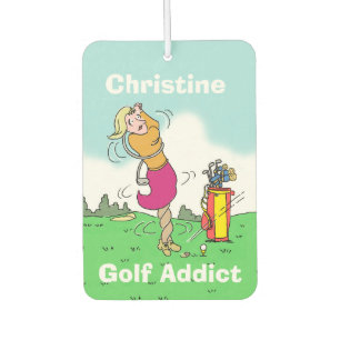 Your Name Choice. Golf Addict Car Air Freshener