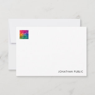 Your Name Company Logo Here Trendy Minimal Card