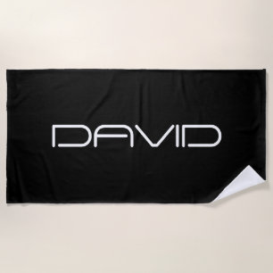Your Name   Cool Stylised Customisable Text Beach Towel