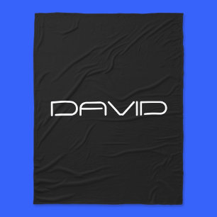 Your Name Cool Stylised Customisable Text Fleece Blanket