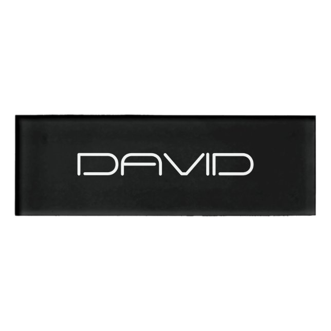 Your Name | Cool Stylised Customisable Text Name Tag (Front)