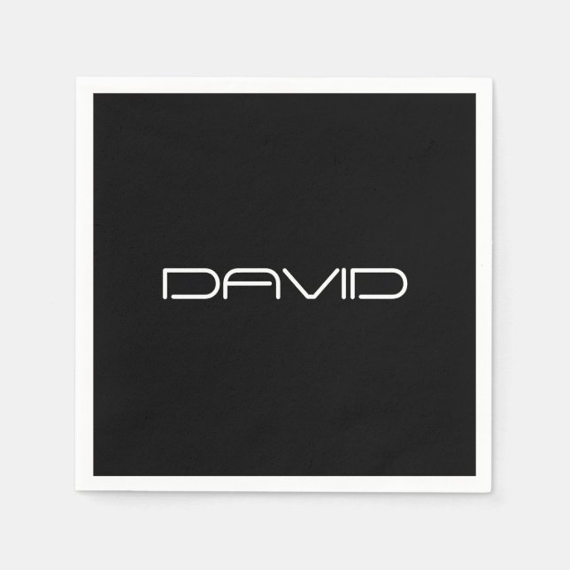 Your Name | Cool Stylised Customisable Text Napkin (Front)